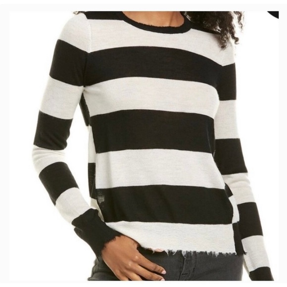 Zadig & Voltaire Source stripe cp spi long sleeve cashmere sweater in size XS - Picture 3 of 11